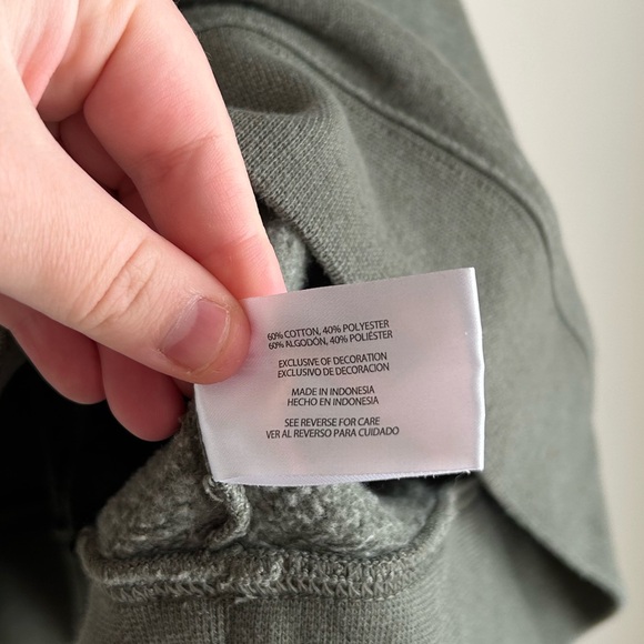 Eddie Bauer Sage Green Signature Fleece Crew Neck Sweater Men’s XXL Pullover - Picture 5 of 7